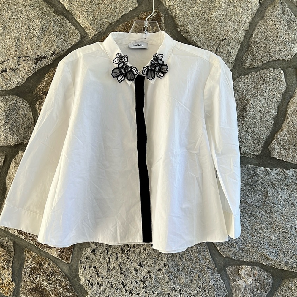 Max & Co. White Tunic Crop Top